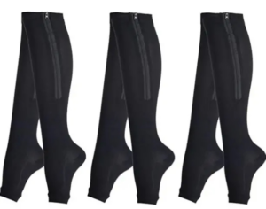 zipper compression socks