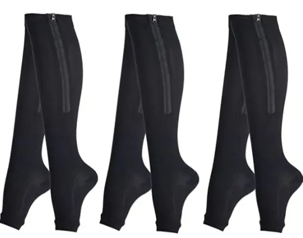 zipper compression socks